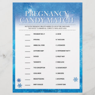 Zwangerschap Snoep Match [Snowy Blue] Briefhoofd