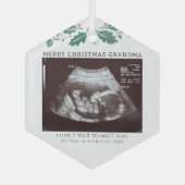 Zwangerschap tijdens vakantie Baby Scan Grandma Glas Ornament (Voorkant)