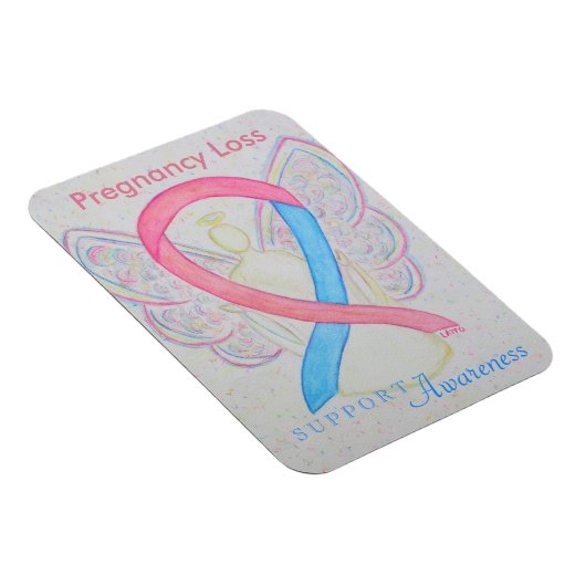 Zwangerschap Verlies Bewustzijn Lint Engel Art Mag Magneet (Rechterzijde)
