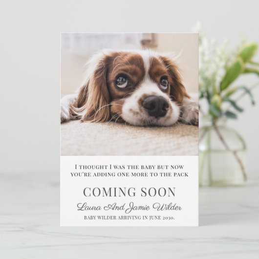 Zwangerschap Vlakke Aankondiging Kaart (Staand voorkant)