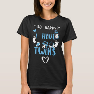 Zwangerschap zo blij dat ik tweeling baby jongen G T-shirt
