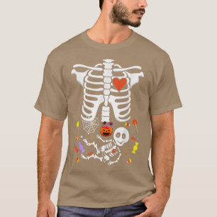 Zwangerschap Zwangerschap Baby Skelet met hand T-shirt