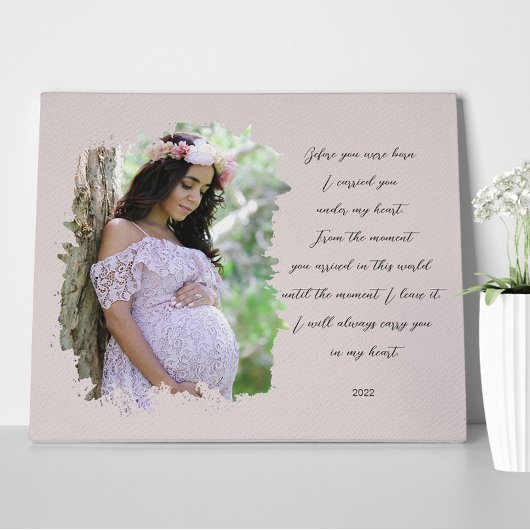 Zwangerschap Zwangerschap Baby Verwacht prijsopgav Canvas Afdruk