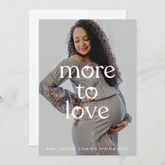 Zwangerschap Zwangerschap Foto Aankondiging (Voorkant / Achterkant)