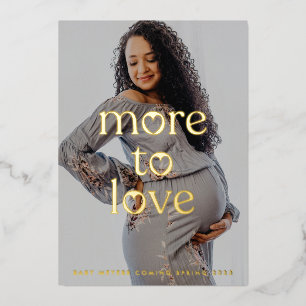 Zwangerschap Zwangerschap Foto Gouden Folie Aankon Folie Uitnodiging