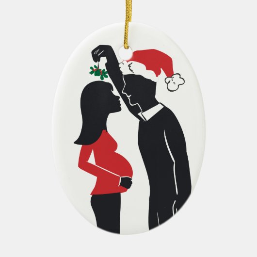 Zwangerschap Zwangerschap Mammie Keramisch Ornament (Voorkant)