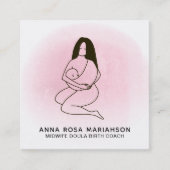 *~* Zwangerschap Zwangerschap Zwangerschap van de  Vierkante Visitekaartje (Voorkant)