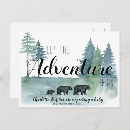 Zwangerschap Zwangerschap Zwangerschap Zwangerscha Aankondigingskaart (Voorkant / Achterkant)