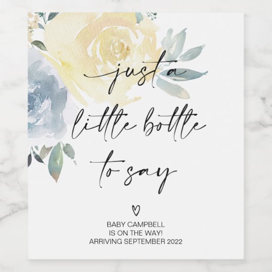 Zwangerschapsaankondiging Baby Onthullen Moeder om Wijn Etiket (Enkel label)