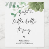 Zwangerschapsaankondiging Baby Onthullen Moeder om Wijn Etiket (Enkel label)