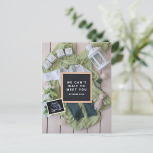 Zwangerschapsaankondiging Baby Welkomstkaart, Gesl Briefkaart