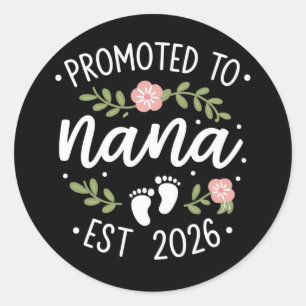 Zwangerschapsaankondiging bevorderd tot oma 2026 ronde sticker