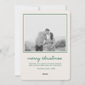 Zwangerschapsaankondiging Christmas Kaart Modern G (Achterkant)