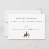 Zwangerschapsaankondiging Echografie Kerst Kaart (Achterkant)