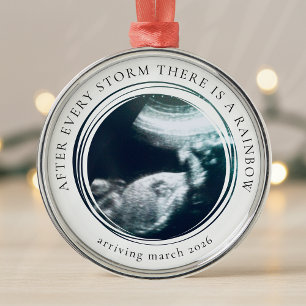 Zwangerschapsaankondiging Fotoherinnering Metalen Ornament