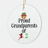 Zwangerschapsaankondiging Grootouders Keramisch Ornament (Links)