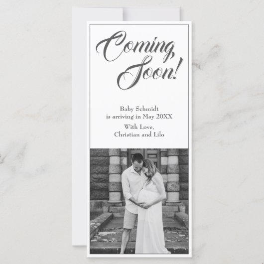 Zwangerschapsaankondiging in klassieke stijl (Voorkant)