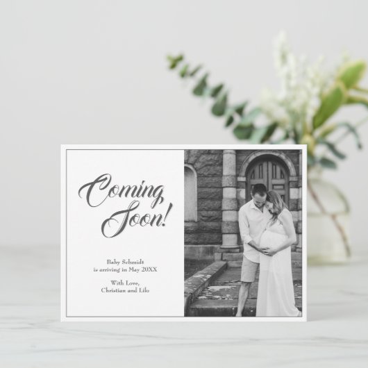 Zwangerschapsaankondiging in klassieke stijl (Staand voorkant)
