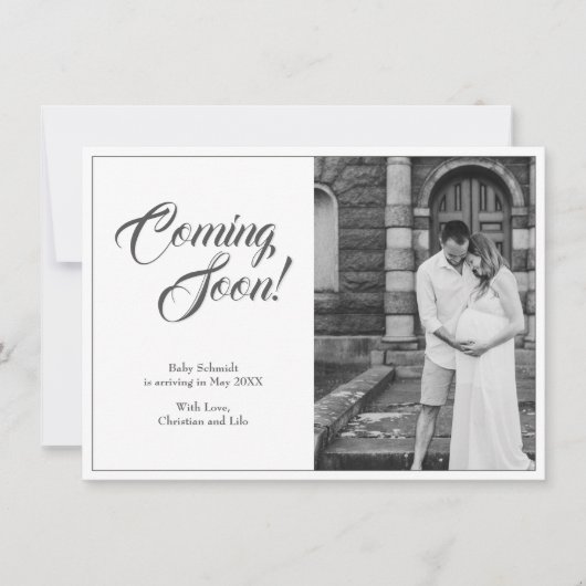 Zwangerschapsaankondiging in klassieke stijl (Voorkant)