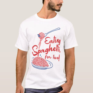 Zwangerschapsaankondiging Italiaanse moeder eten T-shirt