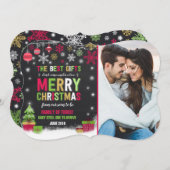 Zwangerschapsaankondiging Kerstkaart rood (Voorkant / Achterkant)