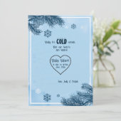 Zwangerschapsaankondiging koude winter aankondiging (Staand voorkant)