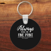 Zwangerschapsaankondiging Lees de fijne afdruk Sleutelhanger (Voorkant)