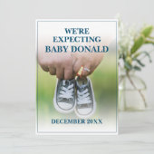 Zwangerschapsaankondiging met Baby Shoes (Staand voorkant)