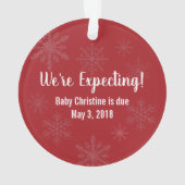 Zwangerschapsaankondiging Ornament voor moeder naa (achterkant)