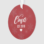 Zwangerschapsaankondiging Ornament voor moeder naa (voorkant)