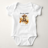 Zwangerschapsaankondiging partner baby monkey romper (Voorkant)