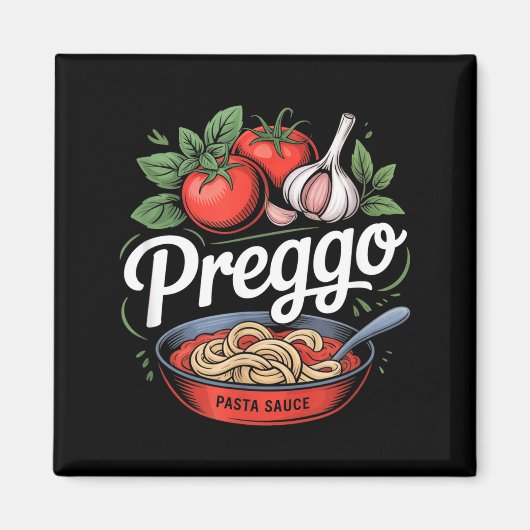 Zwangerschapsaankondiging Prego Pasta Saus Grappig Magneet (Voorkant)
