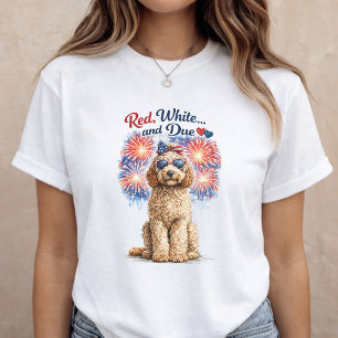 Zwangerschapsaankondiging Rood Wit en Uitgerekend  T-shirt