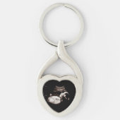 Zwangerschapsaankondiging Sonogram Mon to Be Heart Sleutelhanger (Voorkant)