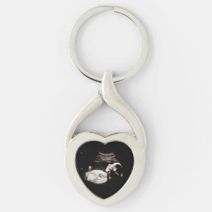 Zwangerschapsaankondiging Sonogram Mon to Be Heart Sleutelhanger