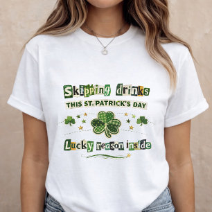 Zwangerschapsaankondiging St. Patrick's Day T-shirt