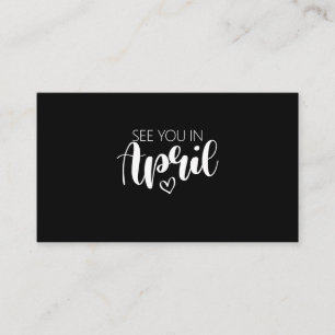 Zwangerschapsaankondiging: Tot ziens in april Visitekaartje