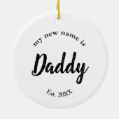 Zwangerschapsaankondiging voor echtgenoot Kerstmis Keramisch Ornament (Achterkant)