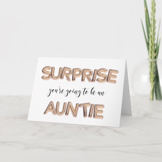 Zwangerschapsaankondiging voor zuster tante! aankondiging (Voorkant)