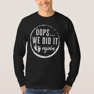 Zwangerschapsaankondiging we deden het opnieuw Bab T-shirt