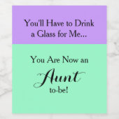 Zwangerschapsaankondiging Wijnlabel - Tante in wor Wijn Etiket (Enkel label)