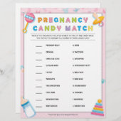 Zwangerschapsafstemming [Baby Basics Pink] Snoep Briefhoofd (Voorkant / Achterkant)