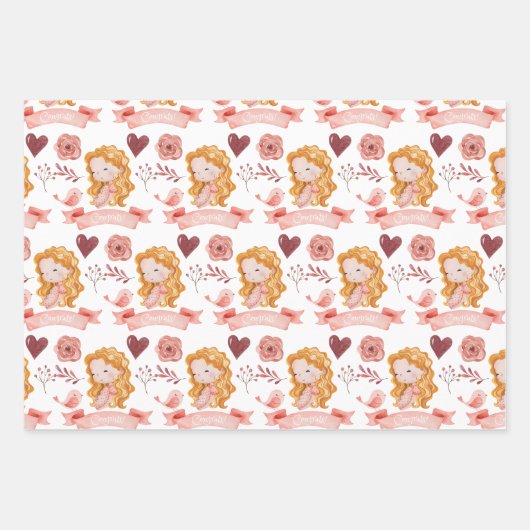 Zwangerschapsaggregaten Papierbladen overvullen Inpakpapier Vel (Voorkant 3)