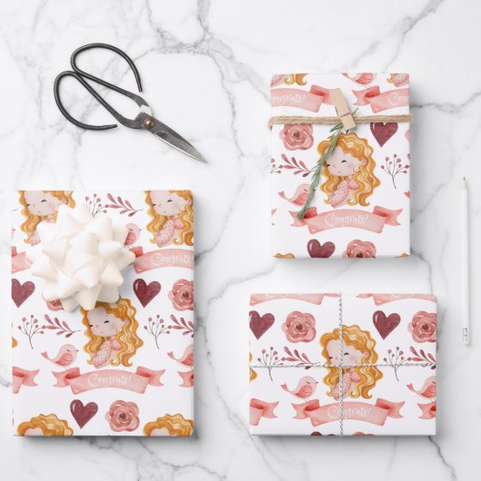 Zwangerschapsaggregaten Papierbladen overvullen Inpakpapier Vel (Voorkant)