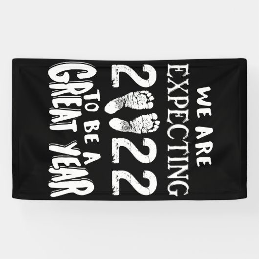 Zwangerschapsuitkondiging 2022 verwachten we spandoek (Horizontaal)