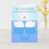 Zwans 50th Wedding Jubileum Kaart (Gele Bloem)