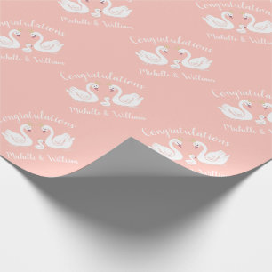 Zwans Baby shower Vogelvogel met kroon-Ed-strand Cadeaupapier