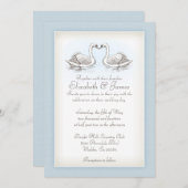 Zwans bruiloft kaart (Voorkant / Achterkant)