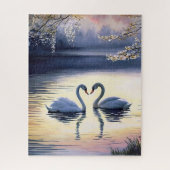 Zwans in Love Jigzaag Puzzle Legpuzzel (Verticaal)