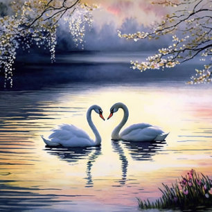 Zwans in Love Jigzaag Puzzle Legpuzzel
